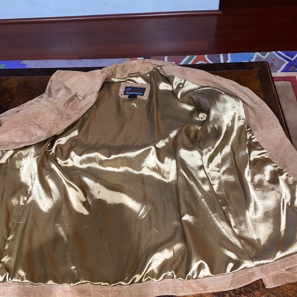 American Flirt Patch Leather Button Closure Jacket Medium - Picture 10 of 12